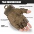 AXBXCX Tactical Fingerless Gloves for Men - Ultimate Impact Protection, Non-Slip & Breathable